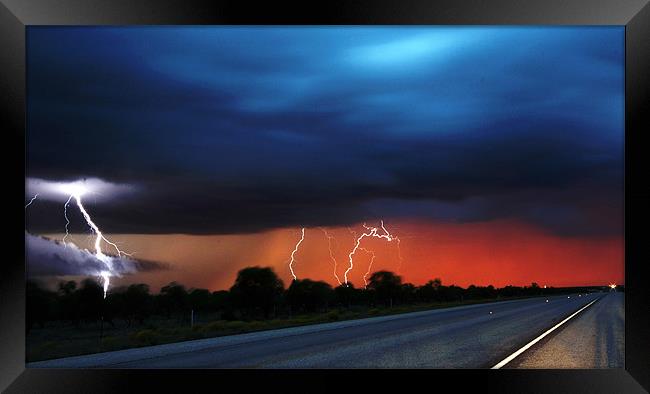 Evening Lightning Storm Framed Print by Mark Pritchard
