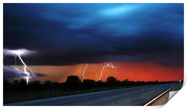 Evening Lightning Storm Print by Mark Pritchard