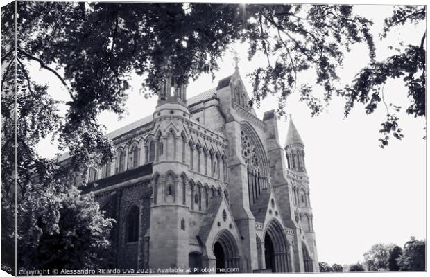 St Albans - The Cathedral & Abbey Church of Saint Alban Canvas Print by Alessandro Ricardo Uva