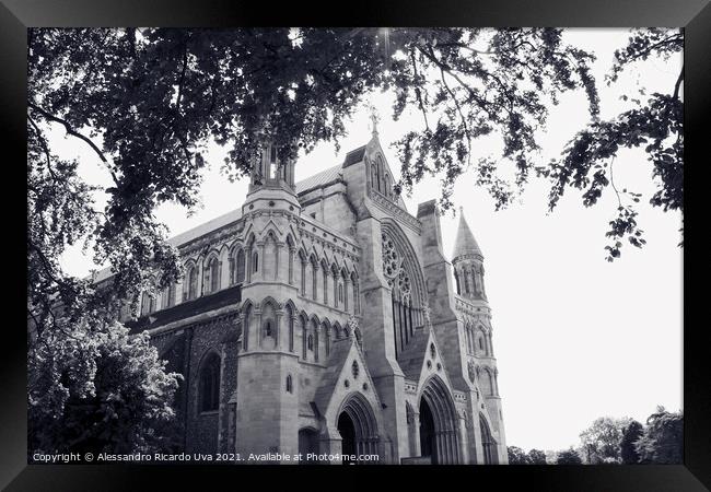 St Albans - The Cathedral & Abbey Church of Saint Alban Framed Print by Alessandro Ricardo Uva