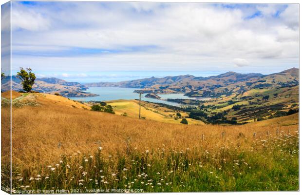 Akaroa Harbour Canvas Print by Kevin Hellon