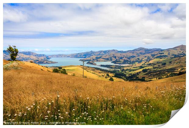 Akaroa Harbour Print by Kevin Hellon