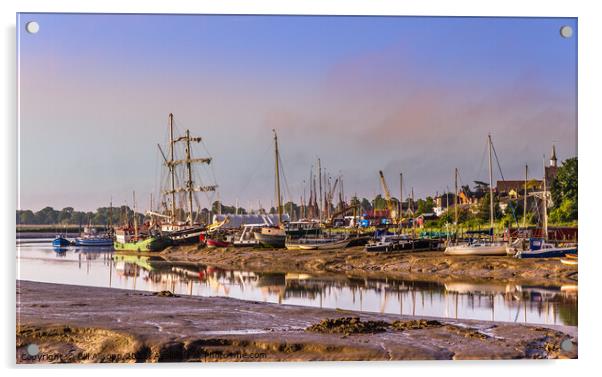 Boats at Maldon. Acrylic by Bill Allsopp