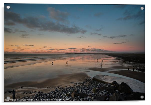 Westward Ho! sunset Acrylic by James Moore
