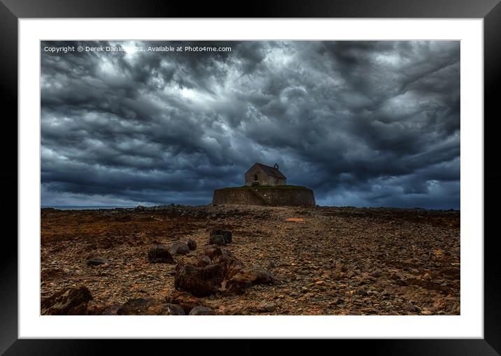 Church In The Sea #3, Anglesey, North Wales (moody Framed Mounted Print by Derek Daniel
