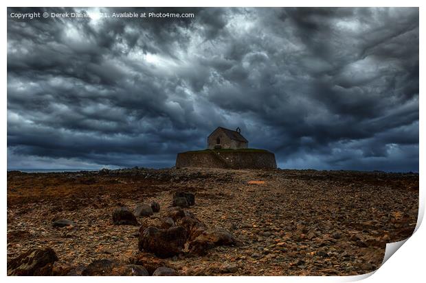 Church In The Sea #3, Anglesey, North Wales (moody Print by Derek Daniel