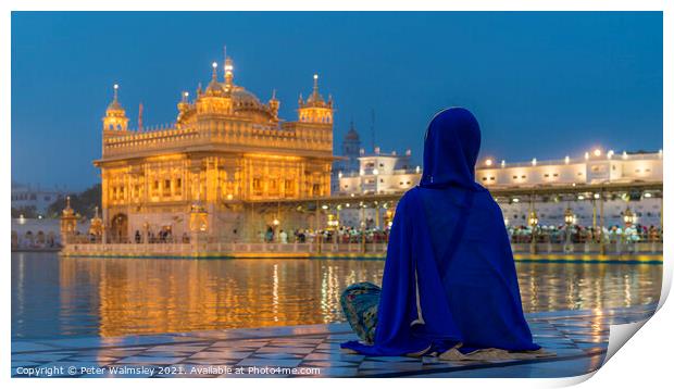 The Golden Temple Print by Peter Walmsley