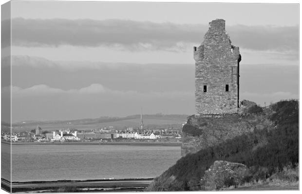 Greenan Castle overlooking Ayr Canvas Print by Allan Durward Photography