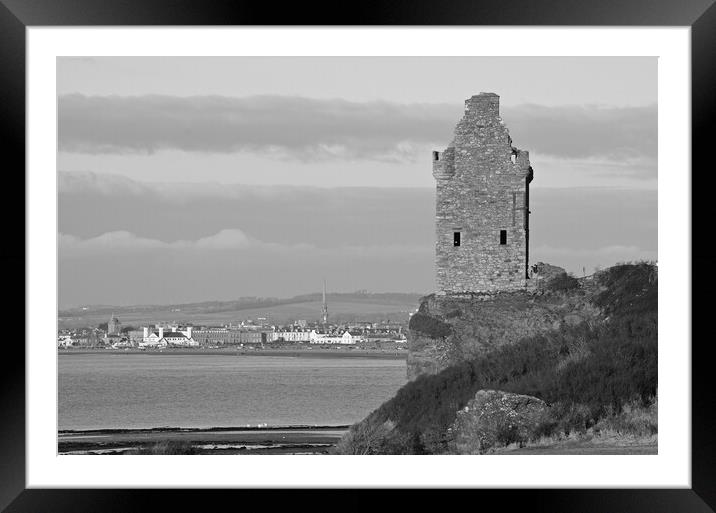 Greenan Castle overlooking Ayr Framed Mounted Print by Allan Durward Photography