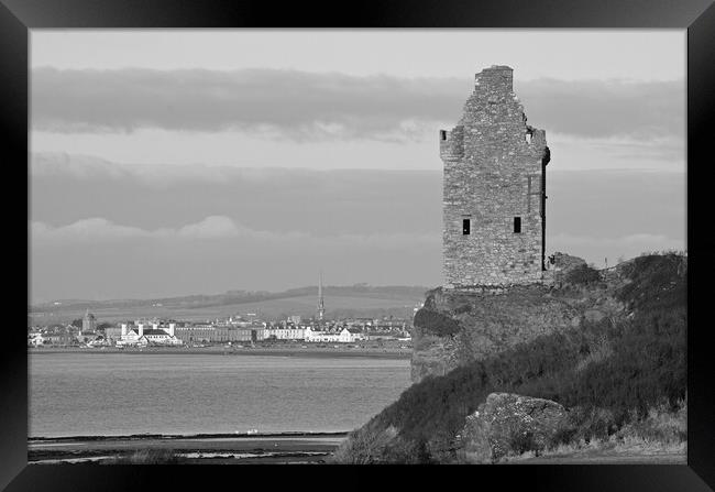 Greenan Castle overlooking Ayr Framed Print by Allan Durward Photography