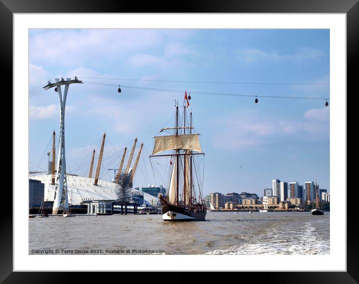 Oosterschelde at the Tall Ships Regatta – Greenwich Pennisula Framed Mounted Print by Terry Senior