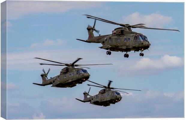 RAF Benson Merlin Helicopters Canvas Print by Oxon Images