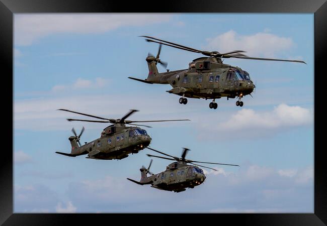 RAF Benson Merlin Helicopters Framed Print by Oxon Images