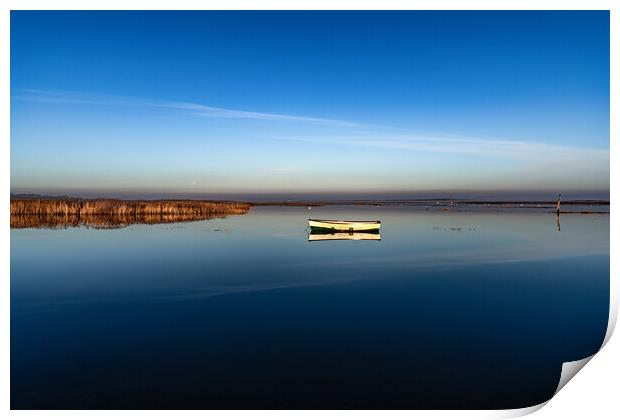 Early morning reflections at Brancaster Staithe  Print by Gary Pearson