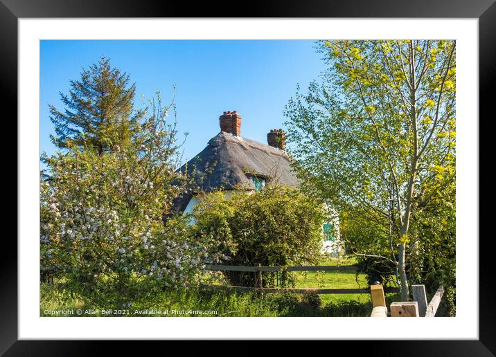 Thatched cottages Framed Mounted Print by Allan Bell