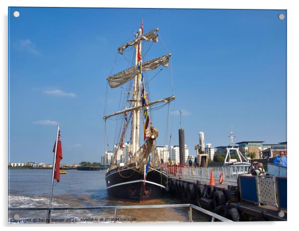 Lady of Avenel, London, Royal Borough of Greenwich, Tall Ships Regatta, Acrylic by Terry Senior