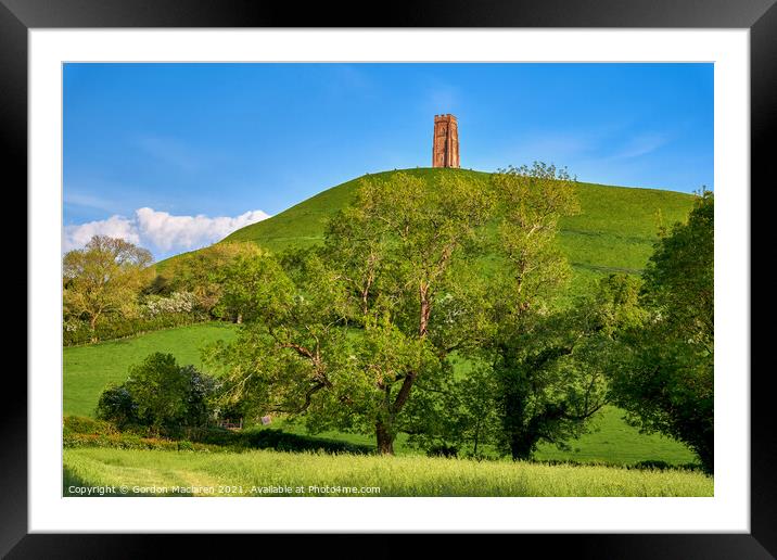 Walk up to Glastonbury Tor for the Summer Solstice Framed Mounted Print by Gordon Maclaren
