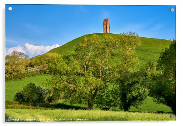 Walk up to Glastonbury Tor for the Summer Solstice Acrylic by Gordon Maclaren