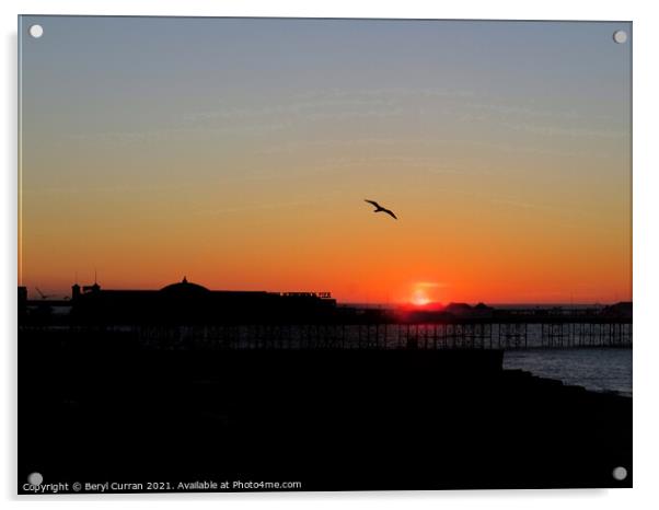 Majestic Sunrise at Palace Pier Acrylic by Beryl Curran