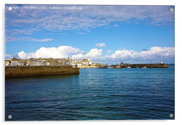 St Ives Cornwall Acrylic by Terri Waters
