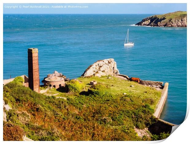Porth Wen Brickworks in Bay Anglesey Print by Pearl Bucknall