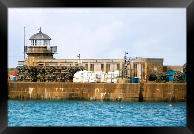 St Ives Old Lighthouse Framed Print by Terri Waters