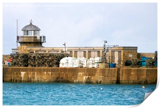 St Ives Old Lighthouse Print by Terri Waters