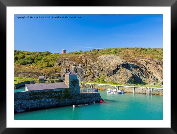 Amlwch Old Harbour Entrance Anglesey Coast  Framed Mounted Print by Nick Jenkins