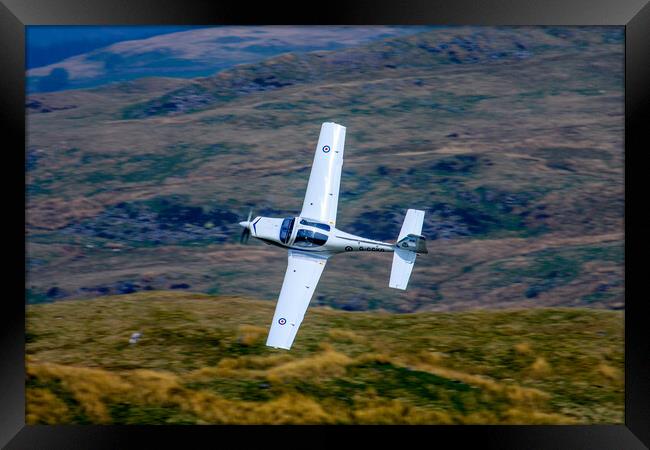 Grob Tutor In The Mach Loop Framed Print by Oxon Images