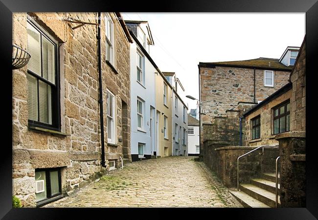 Rose Lane, Bunkers Hill St Ives Framed Print by Terri Waters