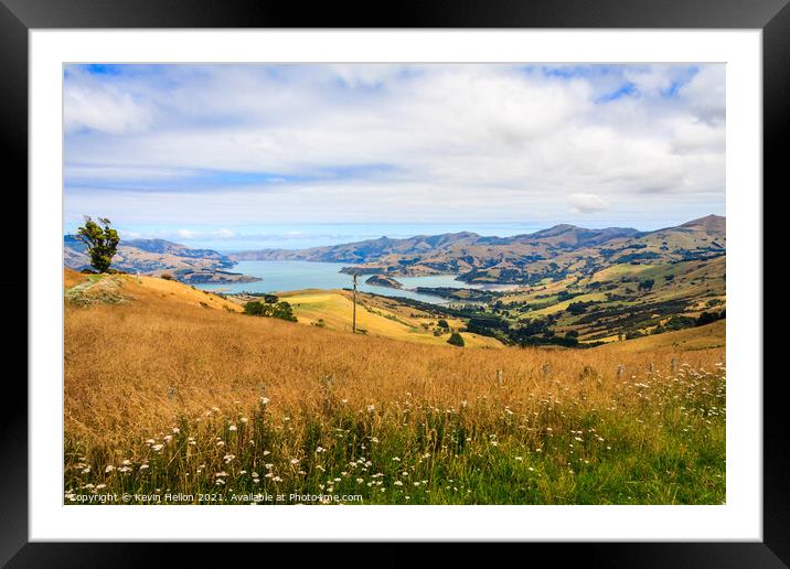 Akaroa Harbour Framed Mounted Print by Kevin Hellon