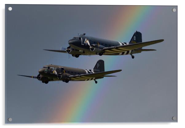 Two DC3 Pair And Rainbow Acrylic by Oxon Images