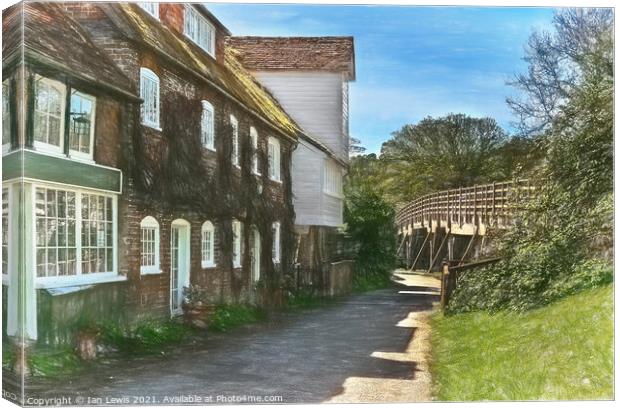 The Watermill at Goring on Thames Canvas Print by Ian Lewis
