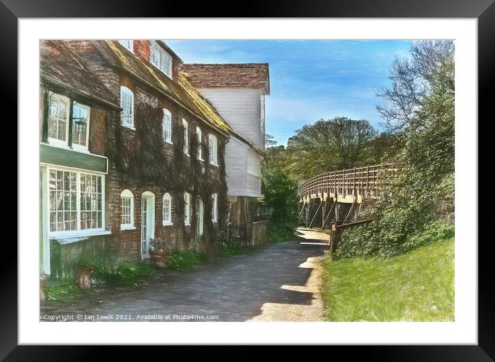 The Watermill at Goring on Thames Framed Mounted Print by Ian Lewis