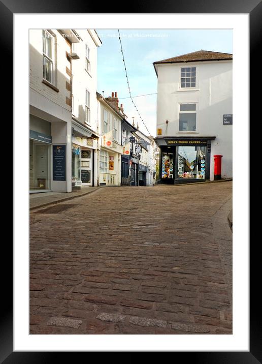 Fore Street St Ives Cornwall Framed Mounted Print by Terri Waters