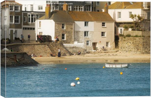 The House on the Beach St Ives Canvas Print by Terri Waters