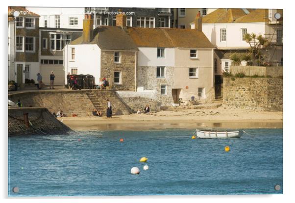 The House on the Beach St Ives Acrylic by Terri Waters