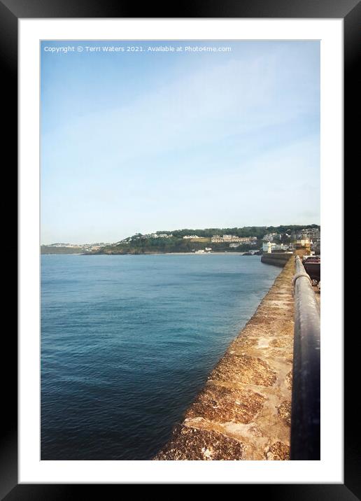 Carbis Bay From Smeaton's Pier Framed Mounted Print by Terri Waters