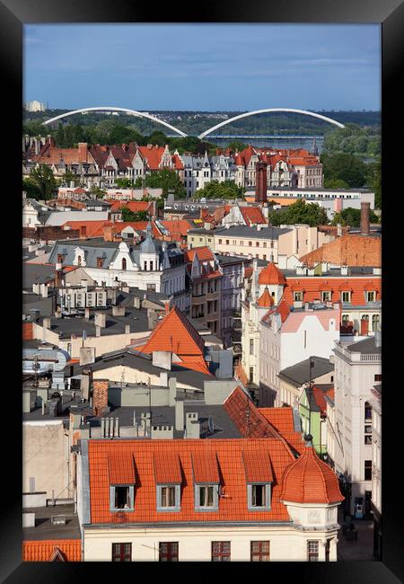 City of Torun Cityscape Framed Print by Artur Bogacki