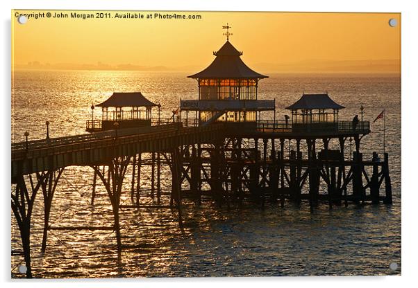 Clevedon pier. Acrylic by John Morgan