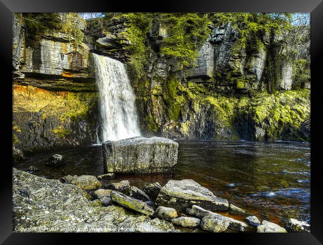 Thornton force waterfall  Ingleton in the Yorkshire dales 344 Framed Print by PHILIP CHALK