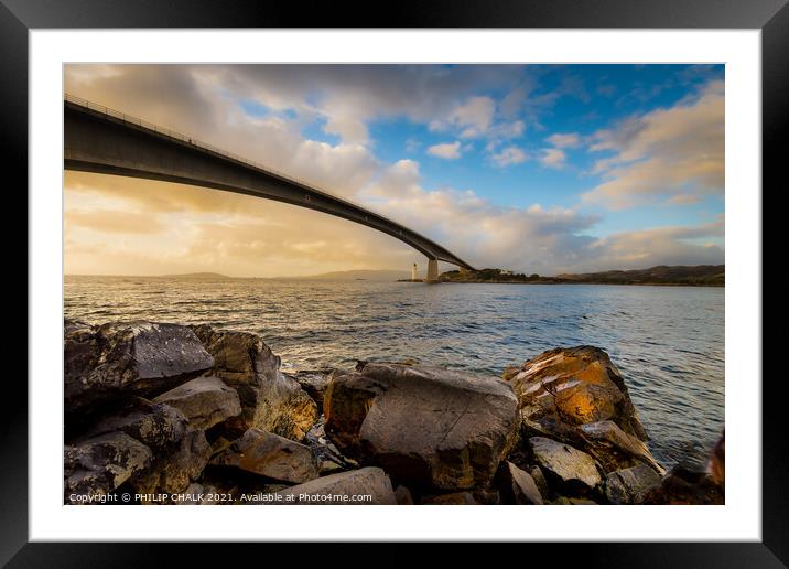 Isle of Skye bridge sunset in Scotland  345 Framed Mounted Print by PHILIP CHALK