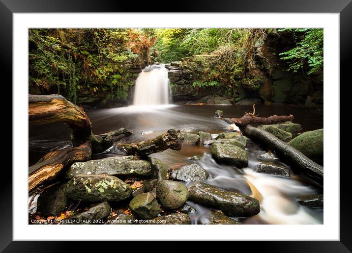 Thomasson foss in the yorkshire moors 347 Framed Mounted Print by PHILIP CHALK