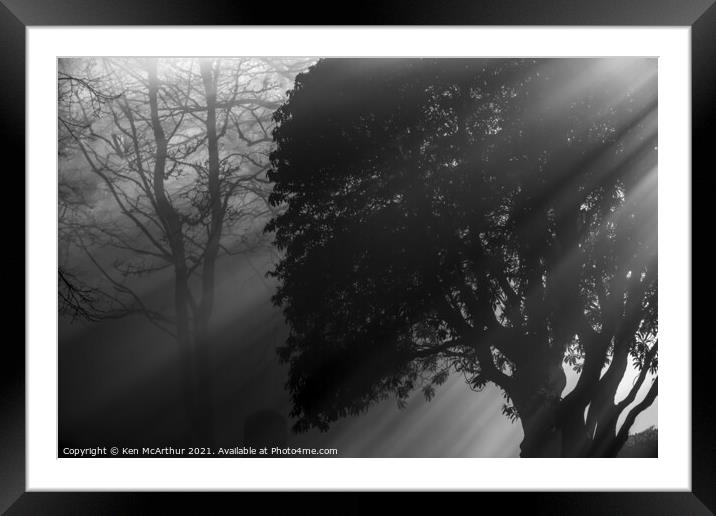 Trees and Mist  Framed Mounted Print by Ken McArthur