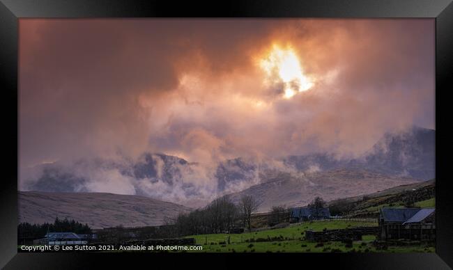 Low cloud over Snowdon Framed Print by Lee Sutton