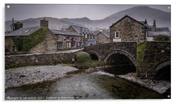 Beddgelert in the Snow Acrylic by Lee Sutton