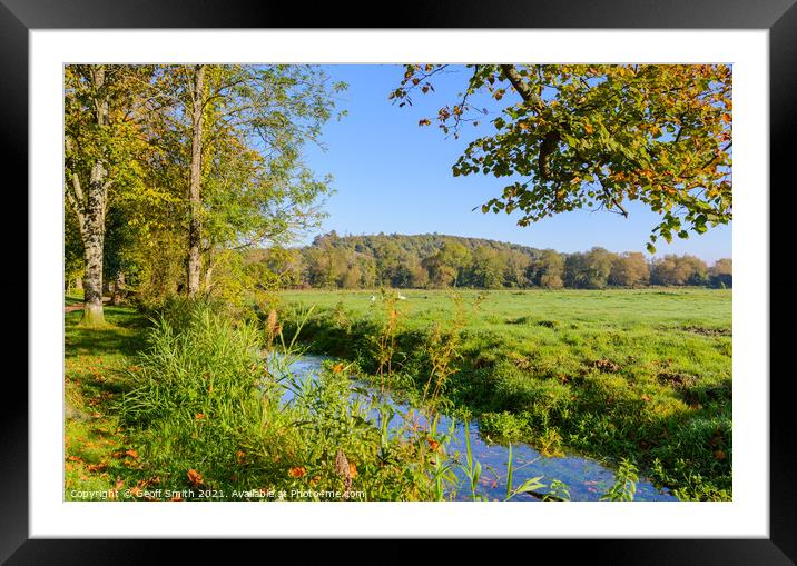 Autumn Countryside Stream Framed Mounted Print by Geoff Smith