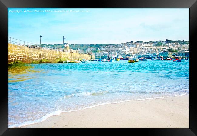 The Harbour St Ives Framed Print by Terri Waters