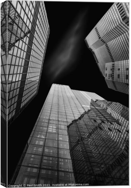 Looking up in the City of London Canvas Print by Paul Smith