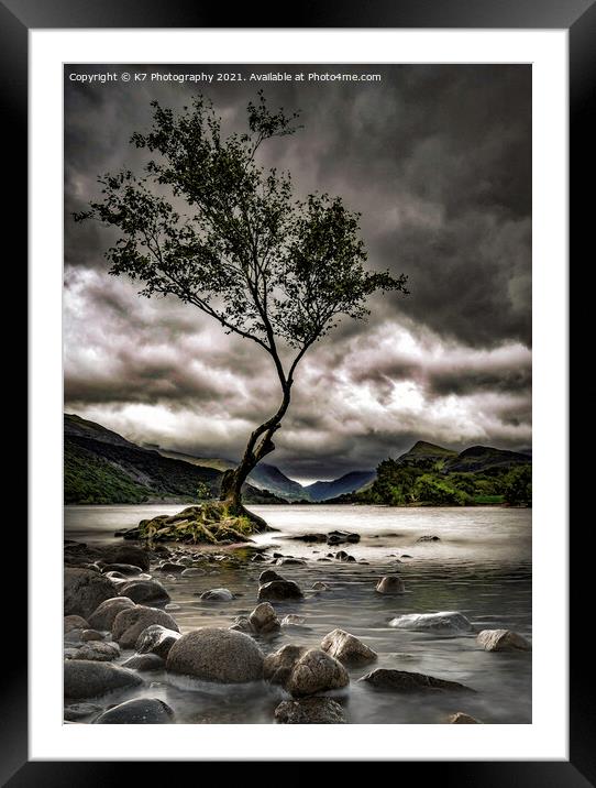 Llyn Padarn, Snowdonia, North Wales Framed Mounted Print by K7 Photography